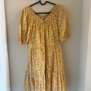 Madewell Yellow Floral Dress